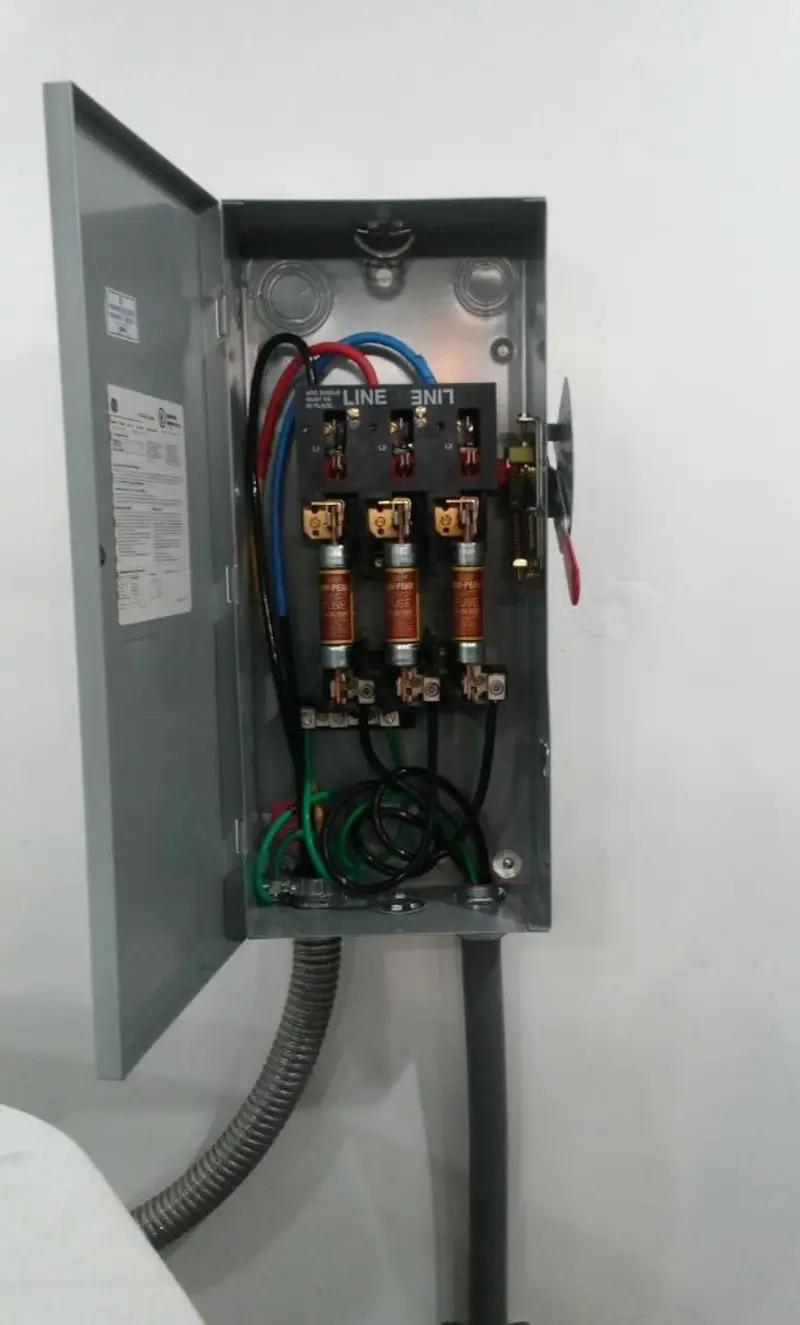Three-phase disconnect switch installed for Electrical Wiring & Rewiring in East Greenbush